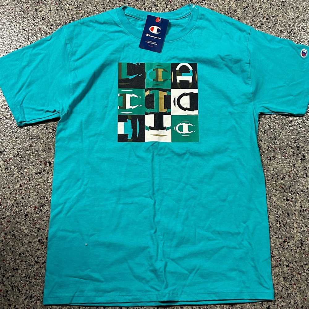 Aqua champion men’s t-shirt Medium